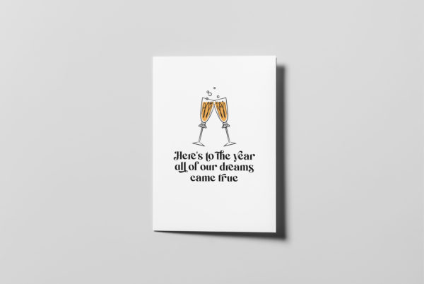 The Year Our Dreams Came True Card COVER: Here’s to the year all of our dreams came true | ampersand & ampersand