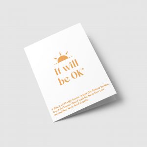 Letterpress card 'it will be ok' | ampersand branding studio