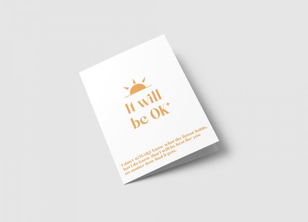 Letterpress card 'it will be ok' | ampersand branding studio