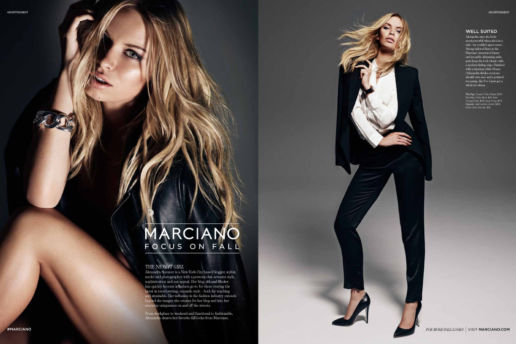 Marciano magazine page spread | ampersand content creation