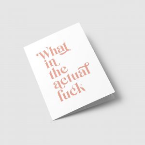 Letterpress card 'wtf' | ampersand branding studio