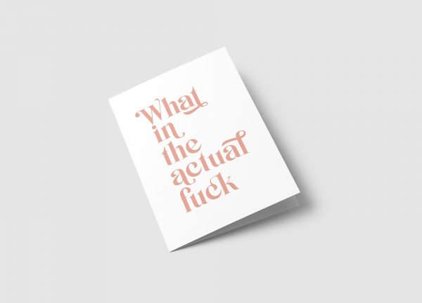 Letterpress card 'wtf' | ampersand branding studio