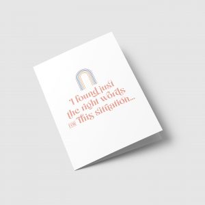 Just the right words card | ampersand branding studio