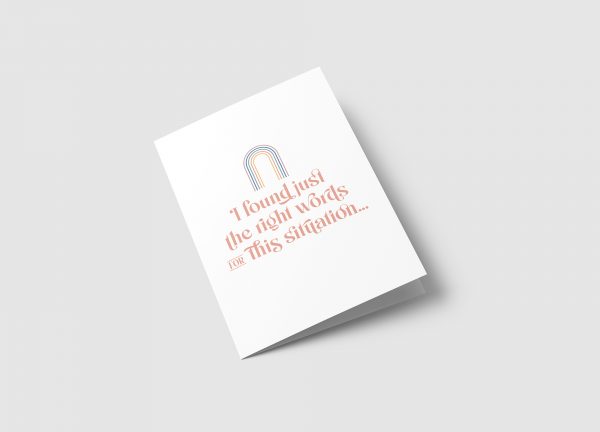 Just the right words card | ampersand branding studio