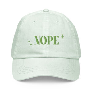 nope pastel baseball hat mint | ampersand & ampersand