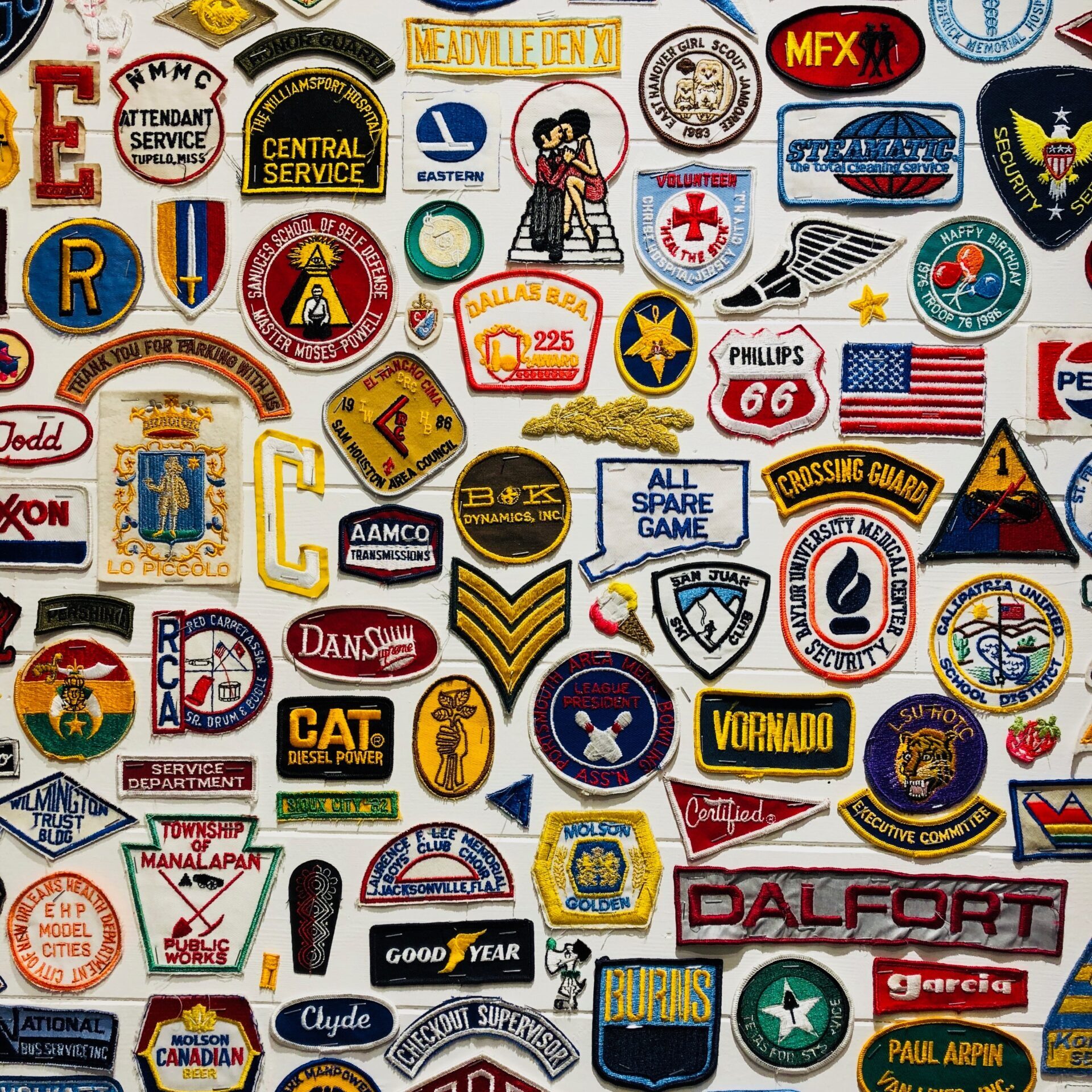 multiple and various patches representing brand development strategies | ampersand branding
