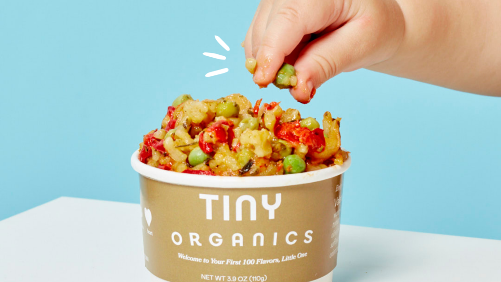 Tiny Organics baby hand and Tiny Organics bowl| YesAndAndAnd