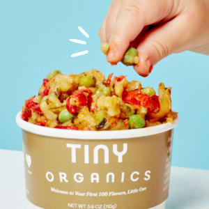Tiny Organics baby hand and Tiny Organics bowl | digital advertising | content creation | YesAndAndAnd