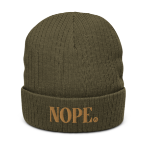 Nope ✨recycled cuffed beanie