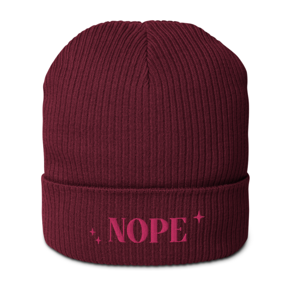 Nope ✨ Organic ribbed beanie