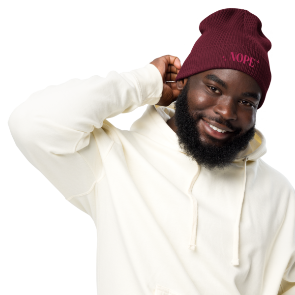 Nope ✨ Organic ribbed beanie - Image 2