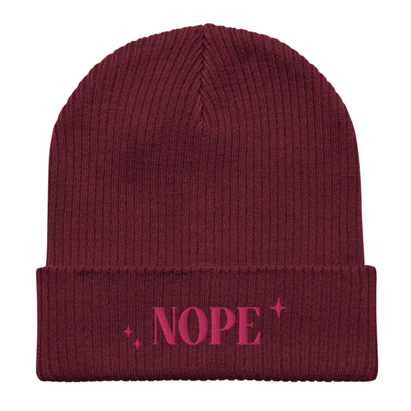 Nope ✨ Organic ribbed beanie - Image 6