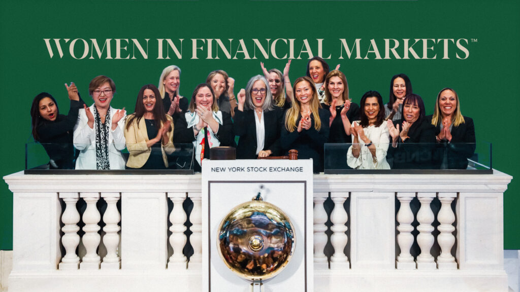 Women in Financial Markets at the bell ringing of the New York Stock Exchange