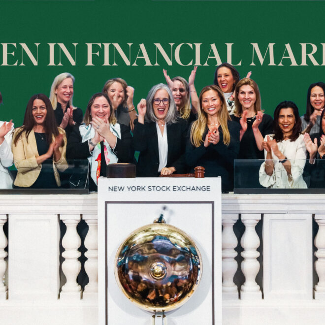 Women in Financial Markets at the bell ringing of the New York Stock Exchange