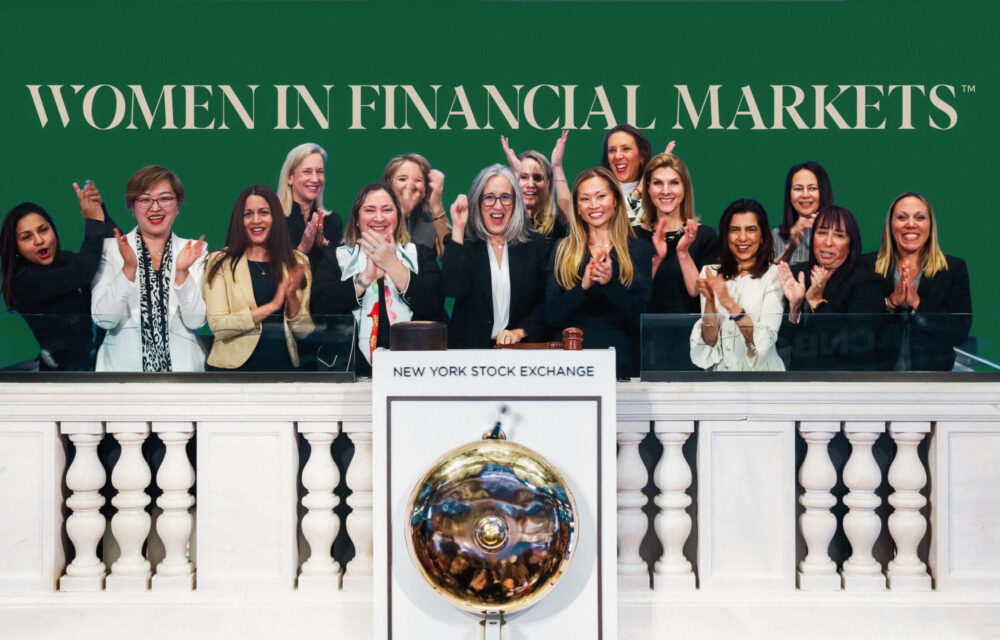 Women in Financial Markets at the bell ringing of the New York Stock Exchange